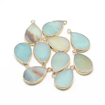 PandaHall 2pcs 22~23x13~14x3~4mm Natural AmazoniteStone Stone Jewelry DIY Necklace Pendants Iron Accessory Findings Drop Golden
PandaHall 2pcs 22~23x13~14x3~4mm Natural AmazoniteStone Stone Jewelry DIY Necklace Pendants Iron Accessory Findings Drop Golden