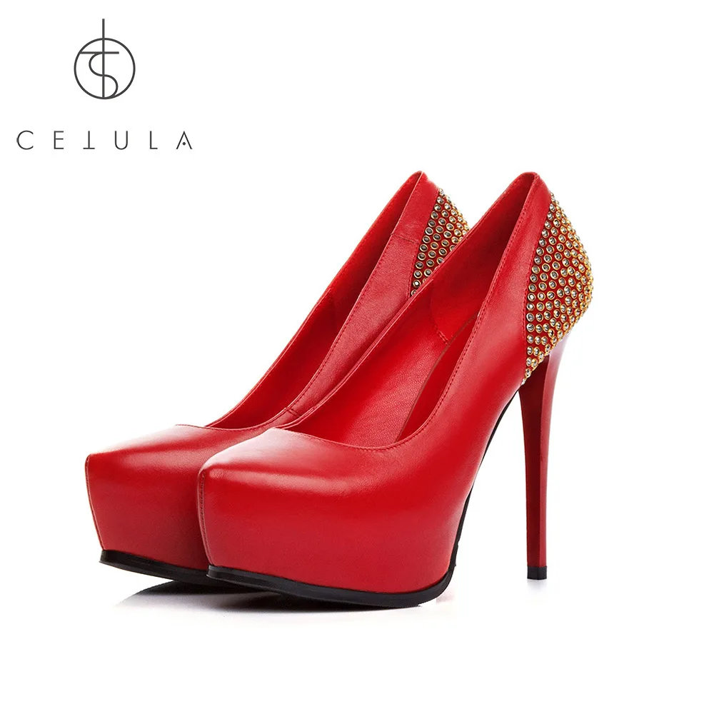 @Cetula 2018 Handcrafted Banquet & Wedding Female Hi-Heel Cow Leather Pumps With Wrapped Platform & Rhinestone Studs Counter
@Cetula 2018 Handcrafted Banquet & Wedding Female Hi-Heel Cow Leather Pumps With Wrapped Platform & Rhinestone Studs Counter