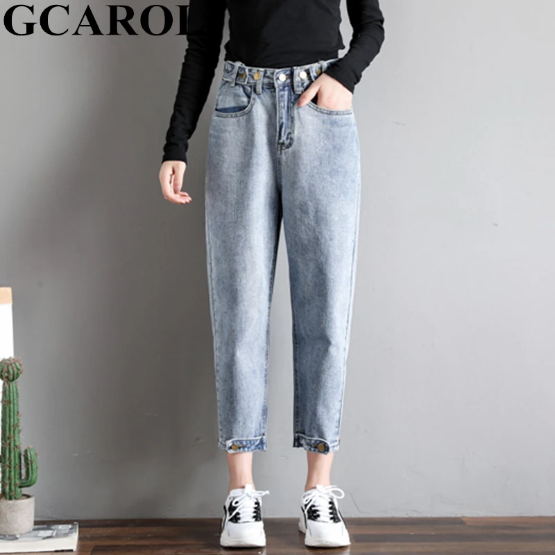 GCAROL 2019 Korean Version Of The High Waist Retro Old Pants Ankle Length Elastic Waist Oversize Spring Summer Harm Pants
GCAROL 2019 Korean Version Of The High Waist Retro Old Pants Ankle Length Elastic Waist Oversize Spring Summer Harm Pants