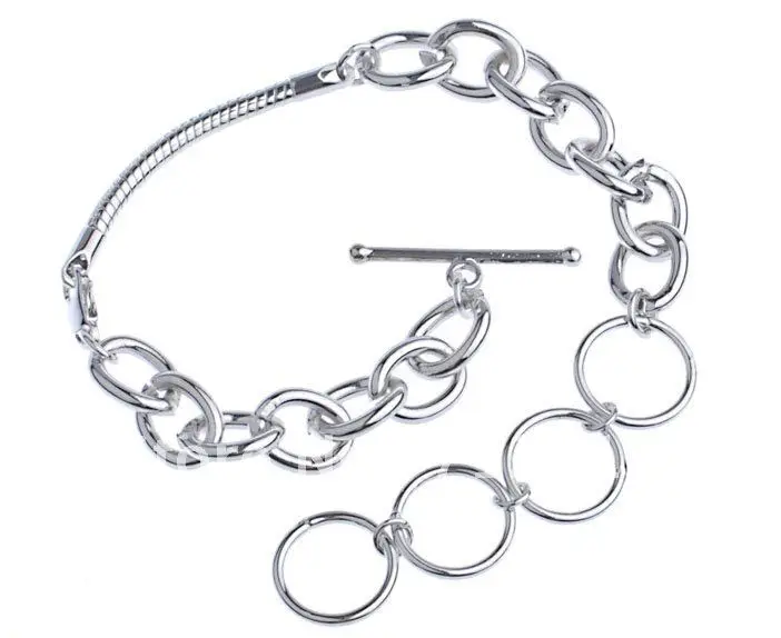 DIY Interchangeable Charm Bracelet 7.8 Inch Fits European Style Large Hole Beads For Diy Jewelry Making B1304
DIY Interchangeable Charm Bracelet 7.8 Inch Fits European Style Large Hole Beads For Diy Jewelry Making B1304