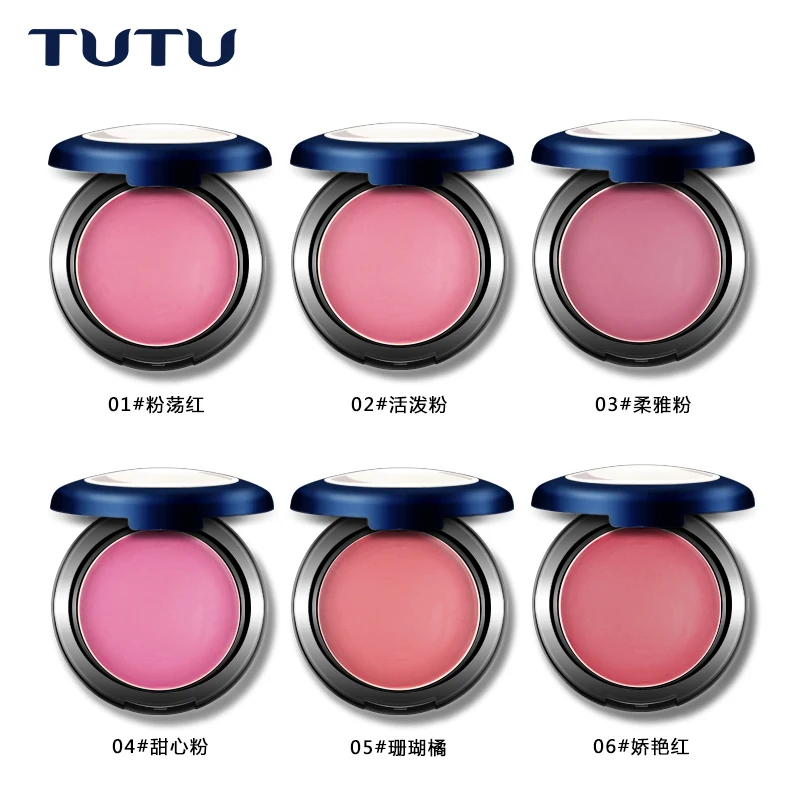TUTU 6 Colors Facial Blusher Cream-to-Powder Makeup Blush Beauty Shadow Brand Wet Dry Powder Cheek Red Bronzer With Puff
TUTU 6 Colors Facial Blusher Cream-to-Powder Makeup Blush Beauty Shadow Brand Wet Dry Powder Cheek Red Bronzer With Puff