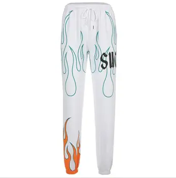 Summer fashion women's new flame printing high waist harem pants
Summer fashion women's new flame printing high waist harem pants