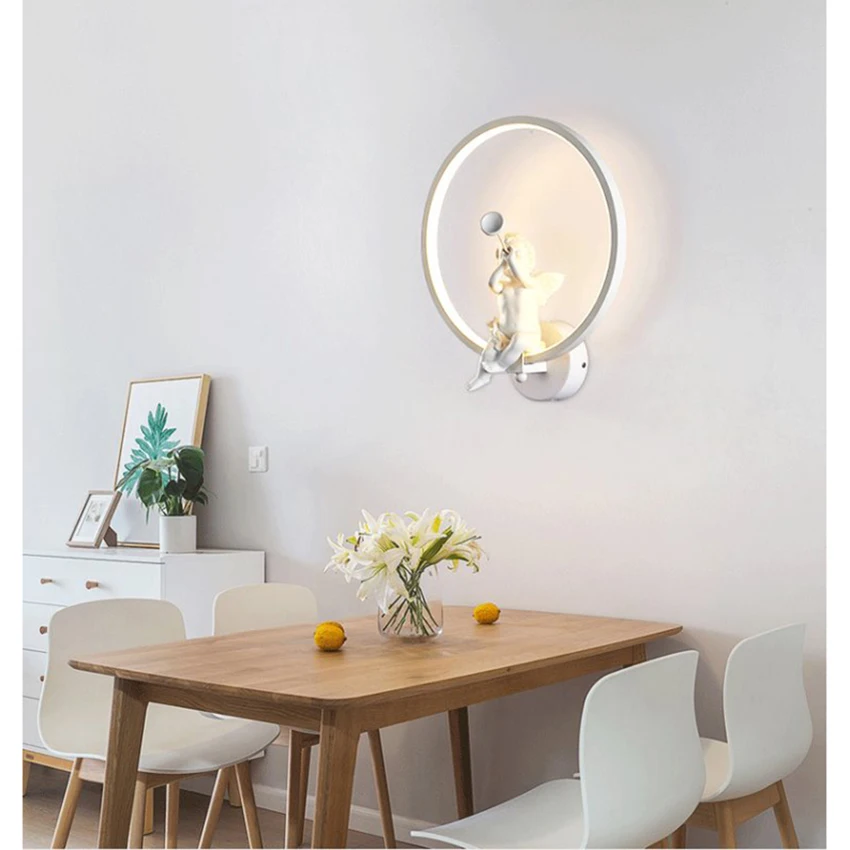 Modern Black White Nordic LED Wall Lamps Angel Aluminum Decorative Interior Living Room Bedroom Dining Room Corridor Lighting
Modern Black White Nordic LED Wall Lamps Angel Aluminum Decorative Interior Living Room Bedroom Dining Room Corridor Lighting