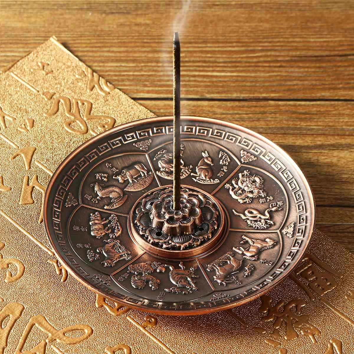 3 x Retro Incense Burner Cone Holder Gourd Copper Incense Burner Incense Furnace