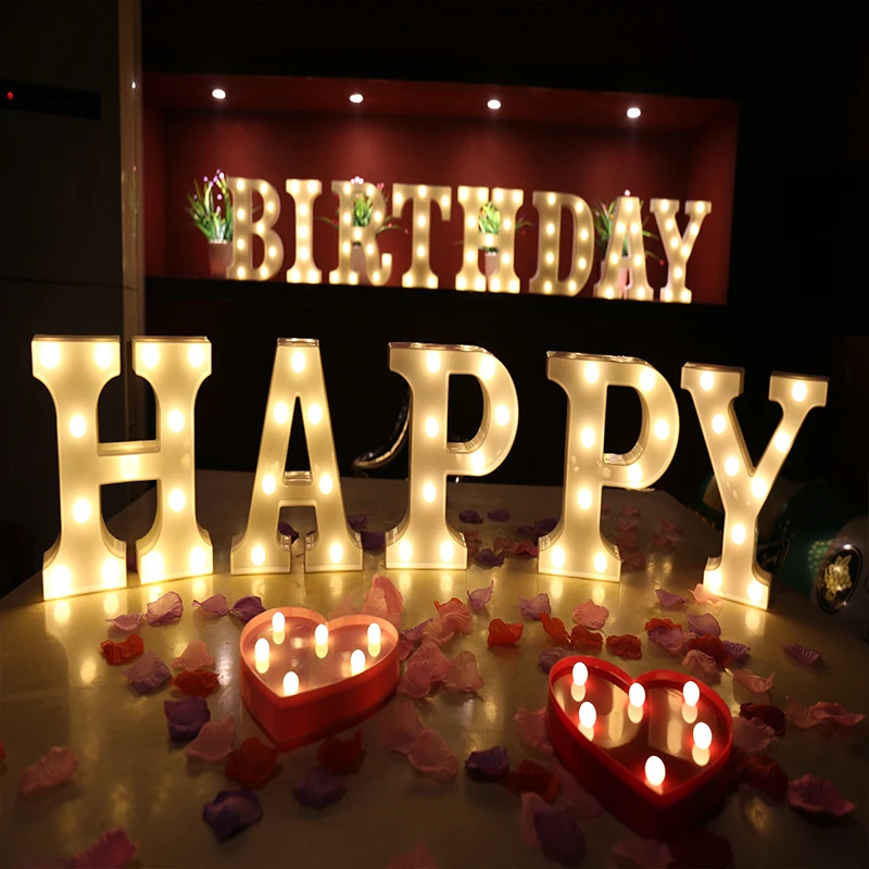 26 Letters Warm White LED Night Light Marquee Sign Alphabet Lamp For Birthday Wedding Party Bedroom Wall Hanging Decor
26 Letters Warm White LED Night Light Marquee Sign Alphabet Lamp For Birthday Wedding Party Bedroom Wall Hanging Decor