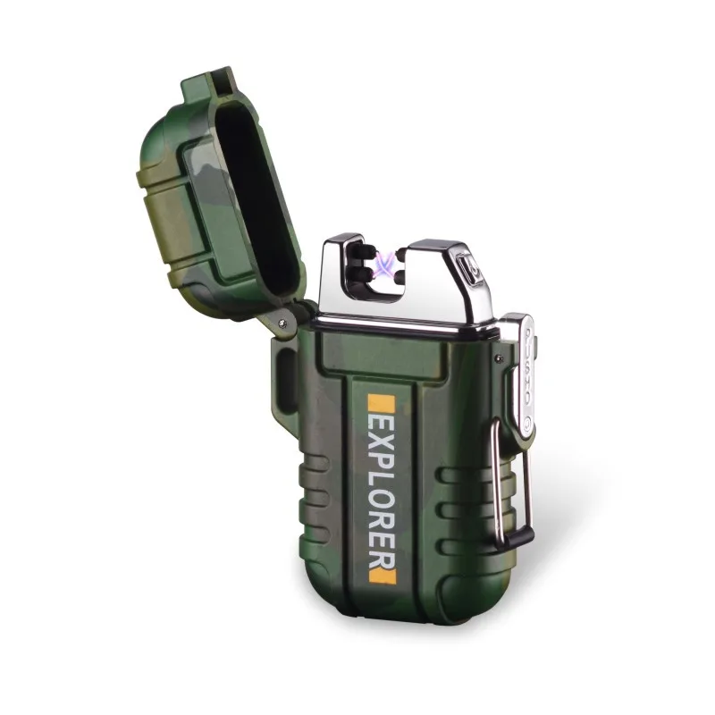 Explorer Outdoor Use Waterproof Windproof Double Arc Pulse Plasma Cigarette Smoking Lighter USB Charging Electric Metal Lighter
Explorer Outdoor Use Waterproof Windproof Double Arc Pulse Plasma Cigarette Smoking Lighter USB Charging Electric Metal Lighter