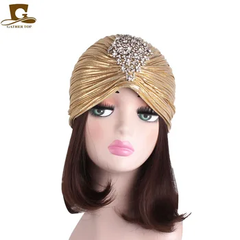 New Luxury Diamante Metallic Shinny Ruffle Turban Hat Head Wrap Women Marriage Cap with Jewelry Chemo Cancer Hair Loss Cap
New Luxury Diamante Metallic Shinny Ruffle Turban Hat Head Wrap Women Marriage Cap with Jewelry Chemo Cancer Hair Loss Cap