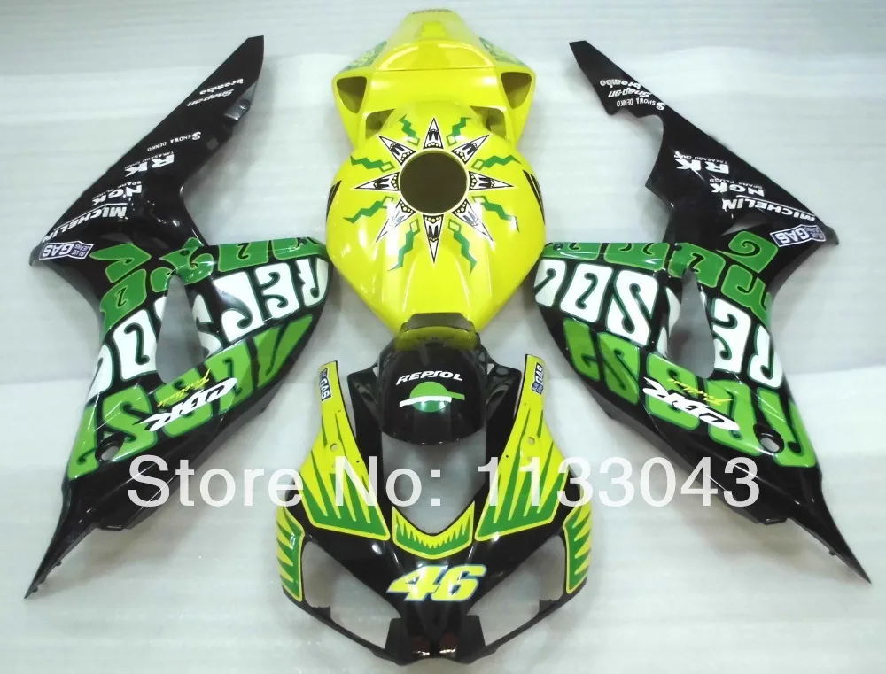 100%Fit injection Fairings for HONDA CBR1000 06 07 CBR1000 RR 2006 2007 CBR 1000RR 06 07 fairing kits green black Freecustom
100%Fit injection Fairings for HONDA CBR1000 06 07 CBR1000 RR 2006 2007 CBR 1000RR 06 07 fairing kits green black Freecustom