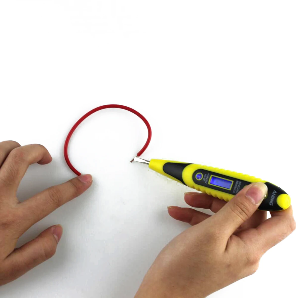 Mayitr Voltage Digital Detector Non-Contact Electric Test Pen 12~250V AC DC LCD Voltage Tester Electrical Measure Meters