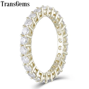 TransGems 10K Yelllow Gold Eternity Wedding Band for Women 2.5mm Moissanite F Color Anniversary Gold Ring Wedding Gift
TransGems 10K Yelllow Gold Eternity Wedding Band for Women 2.5mm Moissanite F Color Anniversary Gold Ring Wedding Gift