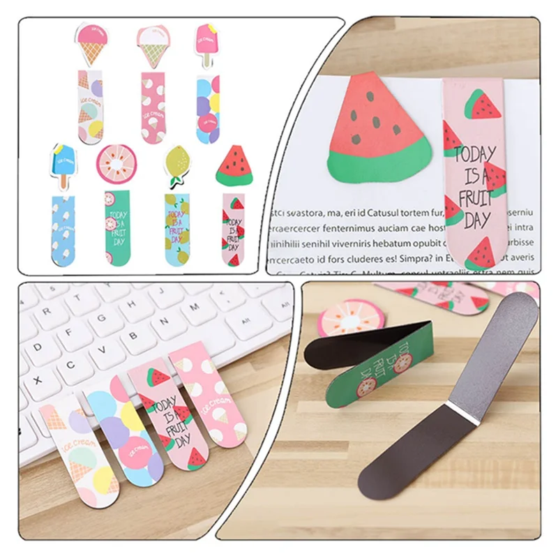 2Pcs/Set Kawaii Cute Fruit Ice Cream Magnetic Bookmarks Book Marker Of Page Stationery School Office Supply Rewarding Prize
2Pcs/Set Kawaii Cute Fruit Ice Cream Magnetic Bookmarks Book Marker Of Page Stationery School Office Supply Rewarding Prize
