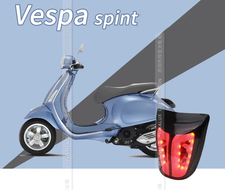 Motorcycle Rcar Light LED Brake Rear Lamp Taillight For Piaggio Vespa Primavera 150 Sprint 150 Tail Light Assembly
Motorcycle Rcar Light LED Brake Rear Lamp Taillight For Piaggio Vespa Primavera 150 Sprint 150 Tail Light Assembly