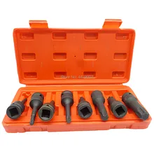 

8x Impact Spline Bit Socket Set 1/2" Drive Torx Bit Socket T30 T40 T45 T50 T55 T60 T70 T80 for Manual Wrenches Electric Wrenches