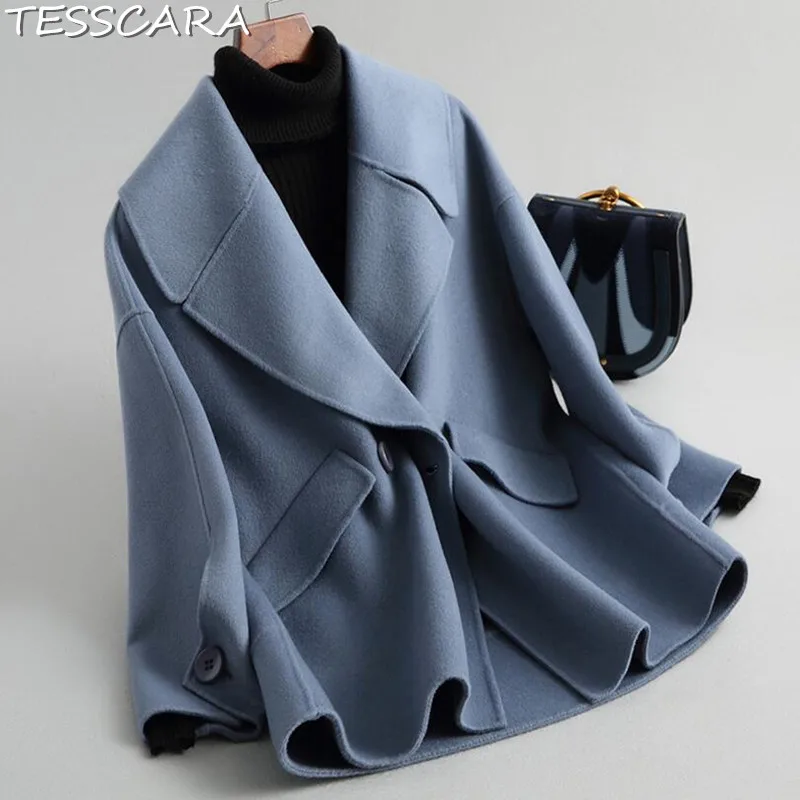 TESSCARA Women Autumn Warm Cashmere Basic Jacket Coat Female Wool Blend Overcoat Office Cloak Trench Jackets Outerwear & Coats
TESSCARA Women Autumn Warm Cashmere Basic Jacket Coat Female Wool Blend Overcoat Office Cloak Trench Jackets Outerwear & Coats