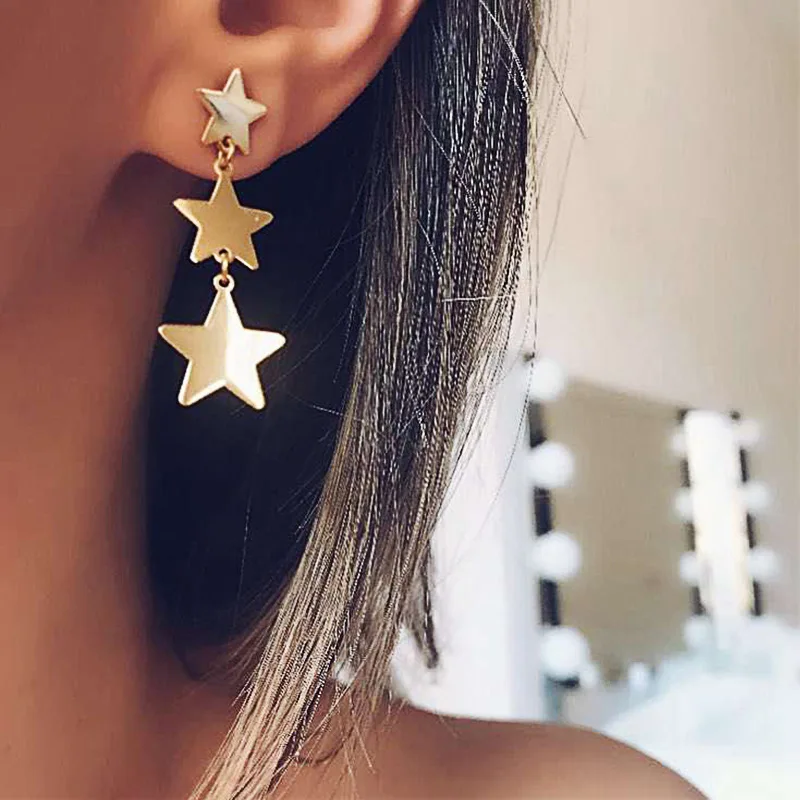 2019 New Gold Color Pentagram Star Dangle Earrings for Women Street Style Boho Long Tassel Drop Earrings Girl Party Jewelry
2019 New Gold Color Pentagram Star Dangle Earrings for Women Street Style Boho Long Tassel Drop Earrings Girl Party Jewelry