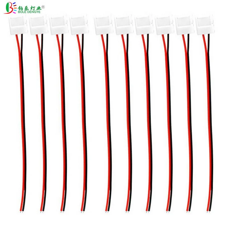 20pcs 2pin 8mm 10mm Solderless Wire Connector 15cm PCB Board Connector For 3528 2835 5050 5630 Non Waterproof Single Color Strip
20pcs 2pin 8mm 10mm Solderless Wire Connector 15cm PCB Board Connector For 3528 2835 5050 5630 Non Waterproof Single Color Strip
