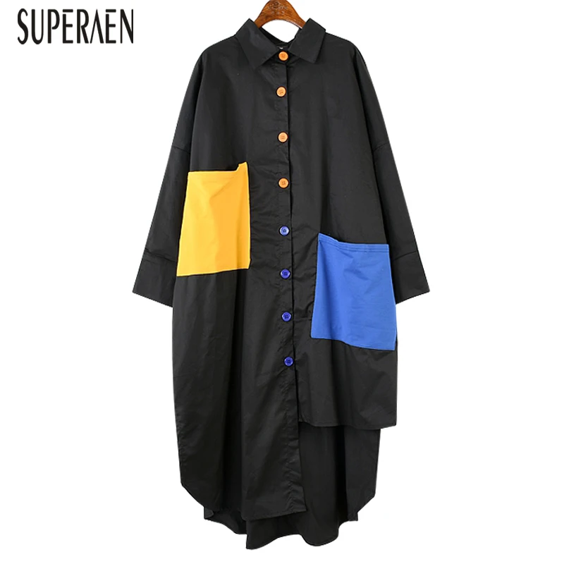 SuperAen Europe Fashion Women Shirt Dress Long Sleeve Cotton Casual Ladies Dress Loose Pluz Size Asymmetrical Autumn New 2018
SuperAen Europe Fashion Women Shirt Dress Long Sleeve Cotton Casual Ladies Dress Loose Pluz Size Asymmetrical Autumn New 2018
