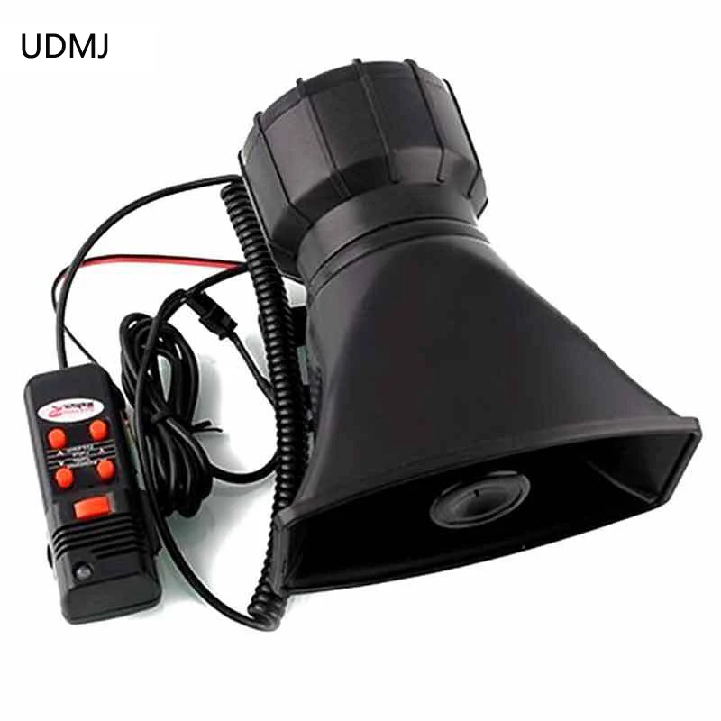 

UDMJ 12V 100W Annunciator police siren 2 in1 5 Tone Alarm Siren Horn Pa system megaphone with MIC speaker Loudspeaker Alarm