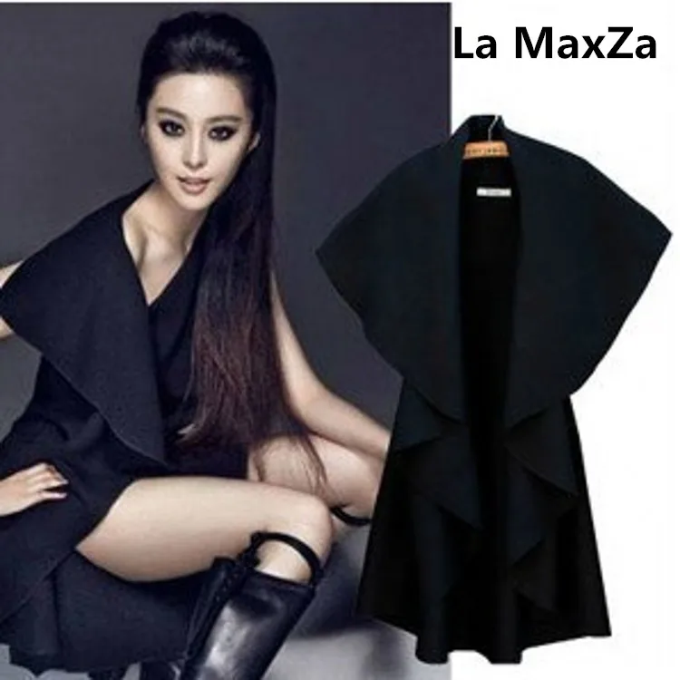 La MaxZa women spring wool poncho Vest trench coat sleeveless cape lady outerwear Shawl jacket vintage black chalecos para mujer
La MaxZa women spring wool poncho Vest trench coat sleeveless cape lady outerwear Shawl jacket vintage black chalecos para mujer