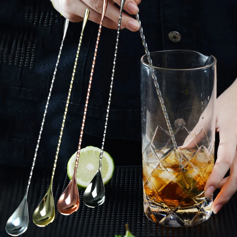 Stainless Steel Bar Tools Thread Teardrop Frosted Bar Spoons Drink Mixing Spoons Bartender Tools Cocktail Spoon Stirrer
Stainless Steel Bar Tools Thread Teardrop Frosted Bar Spoons Drink Mixing Spoons Bartender Tools Cocktail Spoon Stirrer