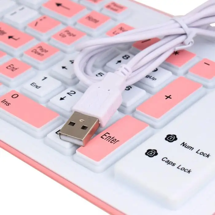 Clavier souple en silicone pliable USB