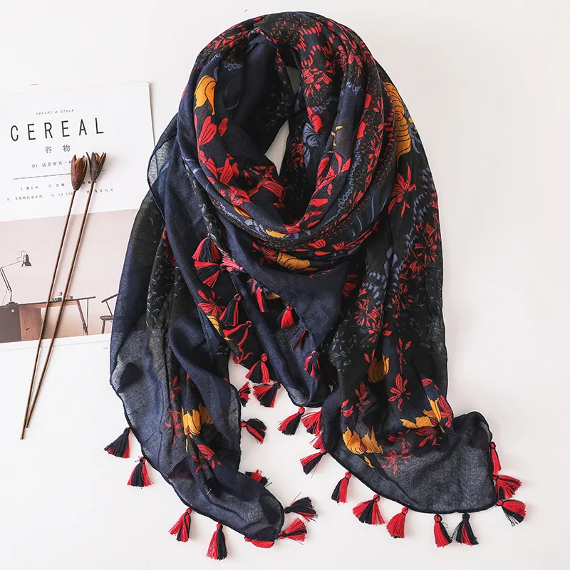 2019 Women joker Vintage Floral Scarf Winter Pashmina Cotton Shawls and Wrap Lady Bandana Female Hijab Foulard Muslim Sjaal
2019 Women joker Vintage Floral Scarf Winter Pashmina Cotton Shawls and Wrap Lady Bandana Female Hijab Foulard Muslim Sjaal