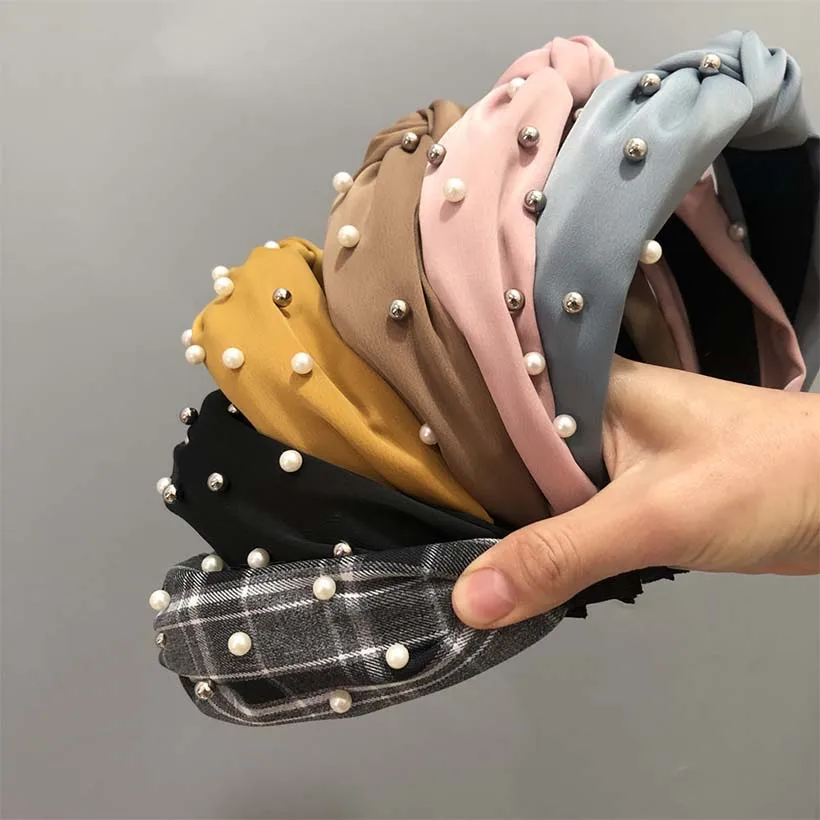 Haimeikang Women Hairbands Solid/Stripe/Pliad Print Hair Hoop Headwear Lady New Pearl Steel Ball Headband Hair Accessories
Haimeikang Women Hairbands Solid/Stripe/Pliad Print Hair Hoop Headwear Lady New Pearl Steel Ball Headband Hair Accessories