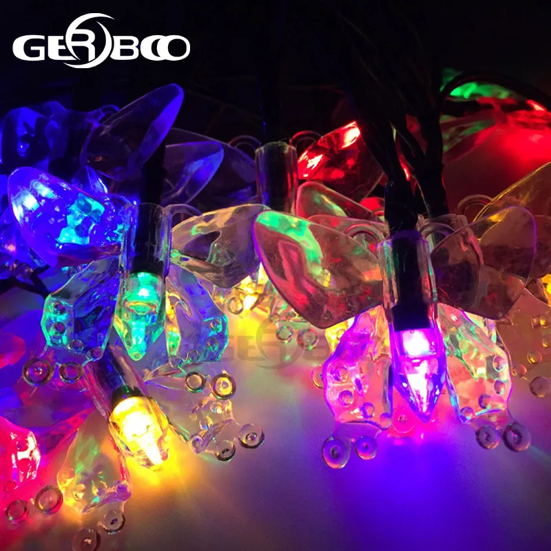 20 LEDs 4.8M Butterfly Solar Lamp Power LED String Fairy Lights Solar Garlands Garden Christmas Decor For Outdoor 2PCS/LOT
20 LEDs 4.8M Butterfly Solar Lamp Power LED String Fairy Lights Solar Garlands Garden Christmas Decor For Outdoor 2PCS/LOT