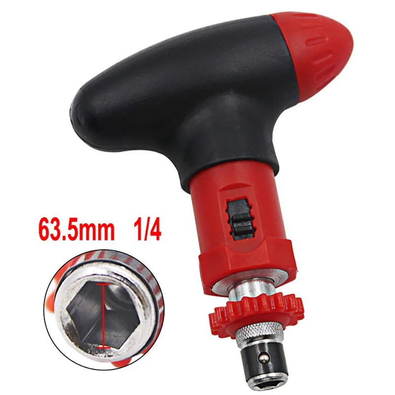 T - type Ratchet Screwdriver Wrench Handle Ratchet Socket Screw Driver 6.35mm Professional Multifunction Hardware Hand Tool
T - type Ratchet Screwdriver Wrench Handle Ratchet Socket Screw Driver 6.35mm Professional Multifunction Hardware Hand Tool