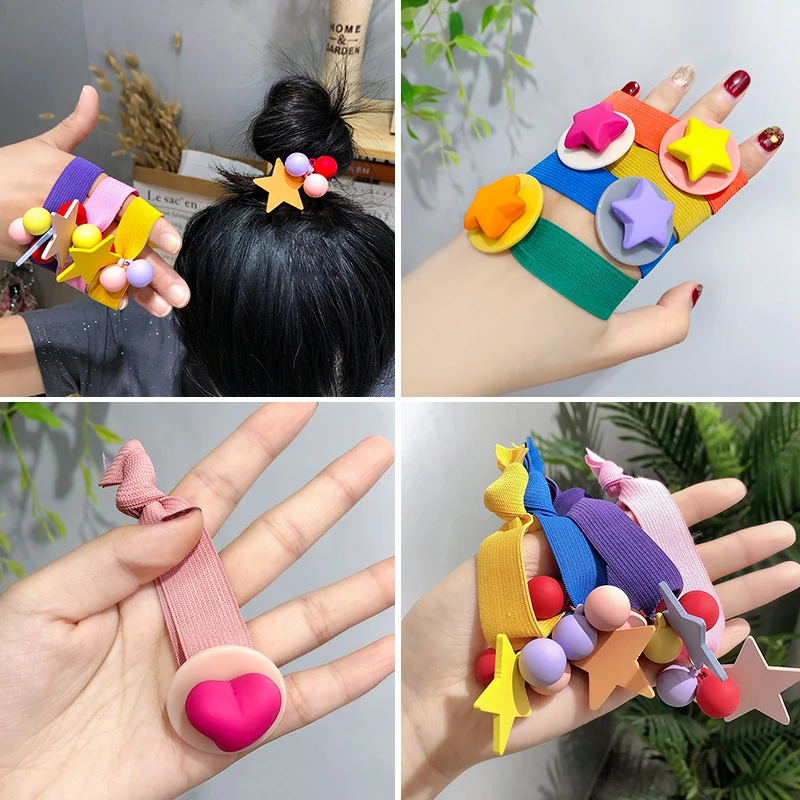New Girls Sweet Colorful Stars Heart Ball Elastic Hair Bands Children Cute Ponytail Holder Scrunchies Headbands Hair Accessories
New Girls Sweet Colorful Stars Heart Ball Elastic Hair Bands Children Cute Ponytail Holder Scrunchies Headbands Hair Accessories