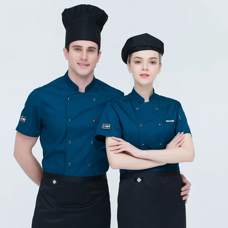 chef uniforms short-sleeves chef clothing men's breathable jackets summer work wear kitchen restaurant bakery food service
chef uniforms short-sleeves chef clothing men's breathable jackets summer work wear kitchen restaurant bakery food service
