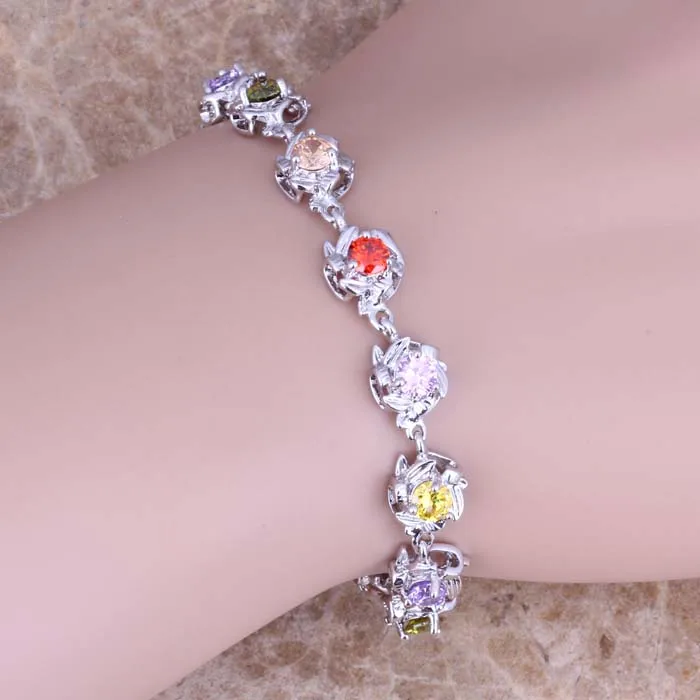 Ravishing Multicolor Red Garnet 925 Sterling Silver Link Chain Bracelet 7 - 8 inch S0554
Ravishing Multicolor Red Garnet 925 Sterling Silver Link Chain Bracelet 7 - 8 inch S0554