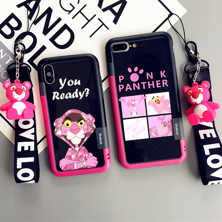 For iphone 8plus Pink Panther F & B Tempered Glass screen protector + soft bumper for iPhone X 8 7 7plus 6 6S 6sP + toy +straps
For iphone 8plus Pink Panther F & B Tempered Glass screen protector + soft bumper for iPhone X 8 7 7plus 6 6S 6sP + toy +straps