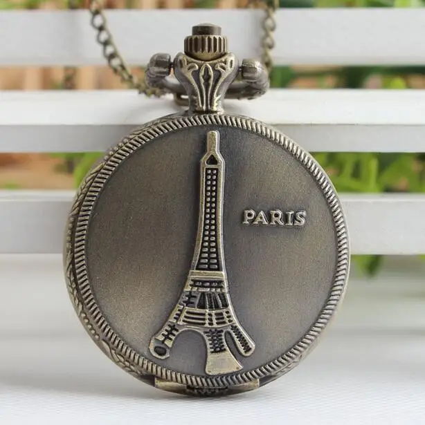 Eiffel Tower Paris pattern fashion quartz Bronze antiques nostalgia girl and woman gift chain pocket watches PO082
Eiffel Tower Paris pattern fashion quartz Bronze antiques nostalgia girl and woman gift chain pocket watches PO082