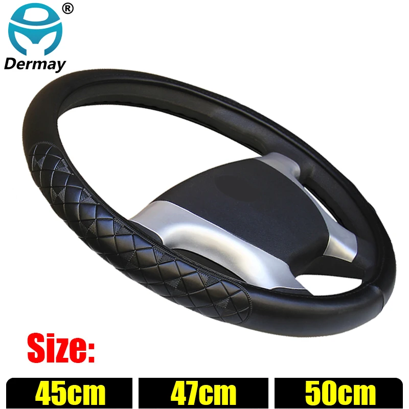 Large Size 45cm 47cm 50cm Car Steering Wheel Cover Micro Fiber Leather Lattice Embossing Non-slip For Car Bus Truck High Quality
Large Size 45cm 47cm 50cm Car Steering Wheel Cover Micro Fiber Leather Lattice Embossing Non-slip For Car Bus Truck High Quality
