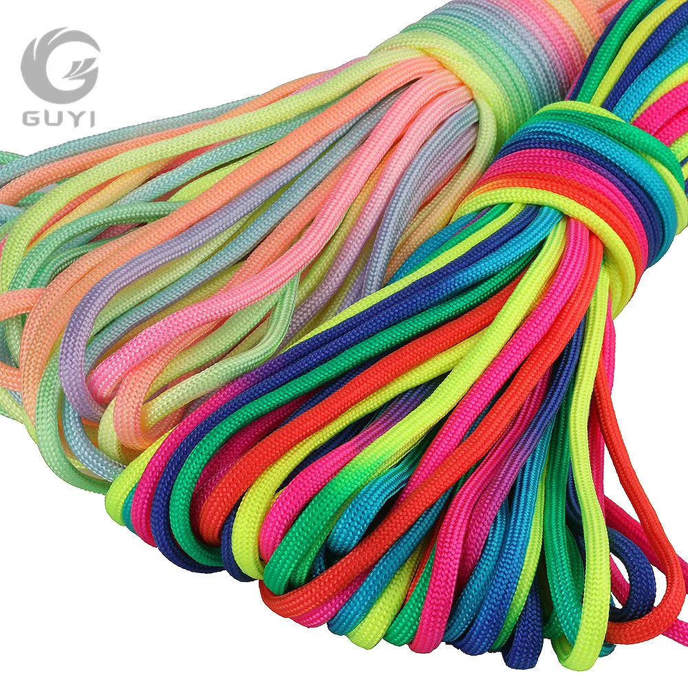 100ft Rainbow Color 550 Paracord 5mm Parachute Cord Lanyard Tent Rope 7 Strands 31m/34yards Paracord For Hiking Camping Ropes
100ft Rainbow Color 550 Paracord 5mm Parachute Cord Lanyard Tent Rope 7 Strands 31m/34yards Paracord For Hiking Camping Ropes