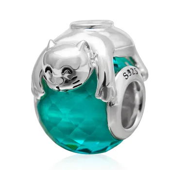 Lucky Cat Charm Murano Glass Bead with 925 Sterling Silver for European 3mm Bracelet Jewelry
Lucky Cat Charm Murano Glass Bead with 925 Sterling Silver for European 3mm Bracelet Jewelry