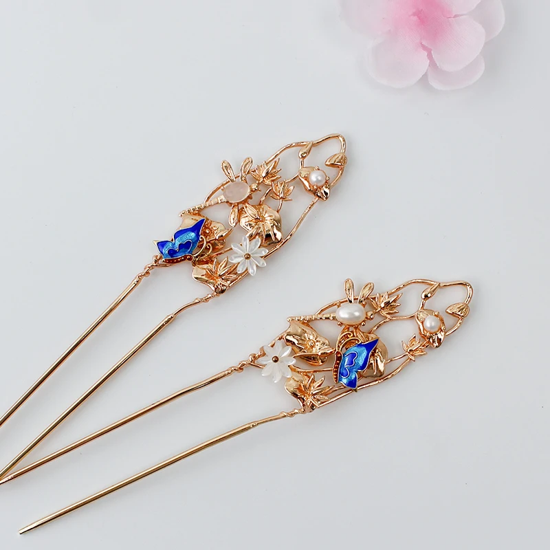 Chinese style vintage gold pearl handmade "U" hairpin hair sticks Hair accessories Headwear for kimono COSPLAY 16cm
Chinese style vintage gold pearl handmade "U" hairpin hair sticks Hair accessories Headwear for kimono COSPLAY 16cm