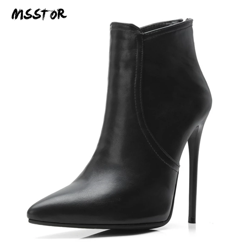 MSSTOR Fashion Sexy Plus Size Womens Winter Boots Concise Black Party Thin Heels High Heels Boots Pointed Toe Ankle Boots Women
MSSTOR Fashion Sexy Plus Size Womens Winter Boots Concise Black Party Thin Heels High Heels Boots Pointed Toe Ankle Boots Women
