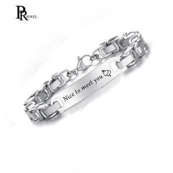 Stainless Steel Men's Byzantine Link Chain Bracelet Custom Engraving Customized Name ID
Stainless Steel Men's Byzantine Link Chain Bracelet Custom Engraving Customized Name ID
