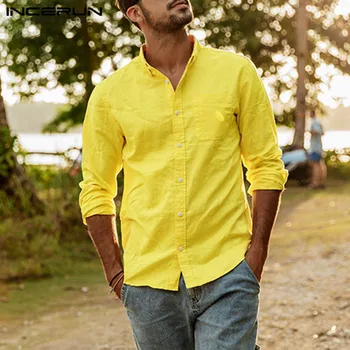 INCERUN 2020 Spring New Long-sleeved Cotton Shirt Solid Color Men's Casual Lapel Youth Small Fresh Literary Loose Camisas S-5XL
INCERUN 2020 Spring New Long-sleeved Cotton Shirt Solid Color Men's Casual Lapel Youth Small Fresh Literary Loose Camisas S-5XL