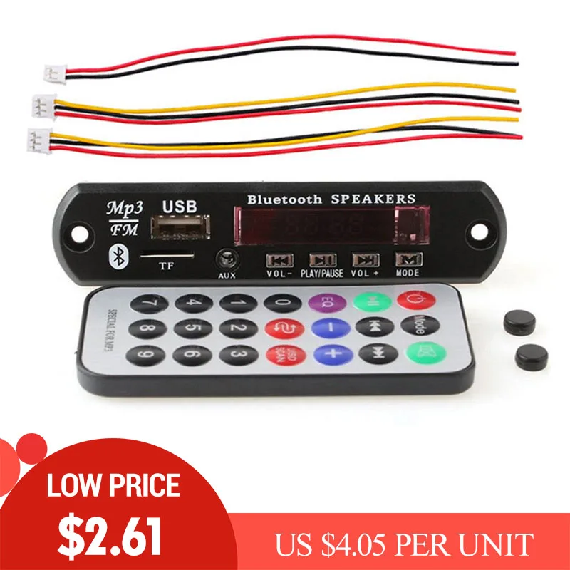 M512/5 Wireless Bluetooth MP3 Player WMA FM AUX Decoder Board Plate Audio Module TF SD Card USB Car Radio DC 12V Car MP3 Speaker
M512/5 Wireless Bluetooth MP3 Player WMA FM AUX Decoder Board Plate Audio Module TF SD Card USB Car Radio DC 12V Car MP3 Speaker