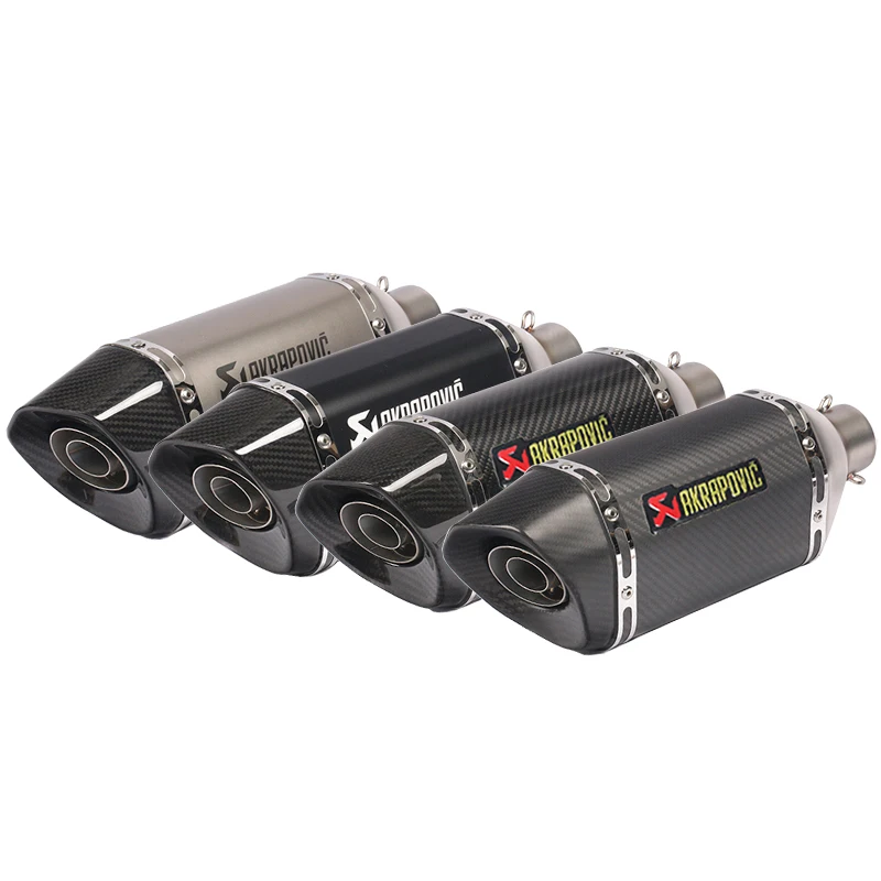 370mm Inlet 51mm Akrapovic Exhaust Muffler Pipe Motorcycle Carbon Fiber Exhaust Escape Moto DB Killer Universal Right Side
370mm Inlet 51mm Akrapovic Exhaust Muffler Pipe Motorcycle Carbon Fiber Exhaust Escape Moto DB Killer Universal Right Side