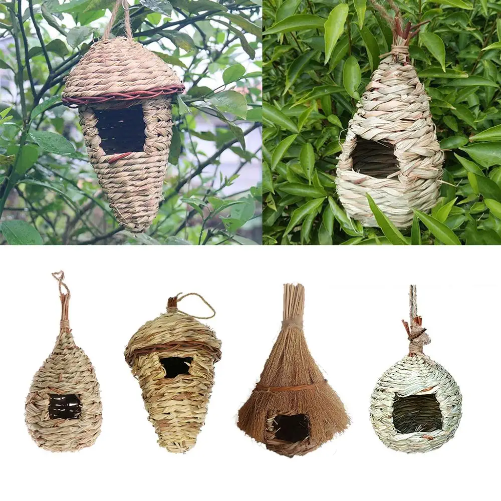 Natural Straw Bird Nest Birdhouse Handmade Hanging Grass Cage Small Animal Hamster Rat Parrot Breeding Cave for Indoor Outdoor
Natural Straw Bird Nest Birdhouse Handmade Hanging Grass Cage Small Animal Hamster Rat Parrot Breeding Cave for Indoor Outdoor