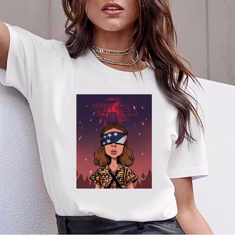 Stranger Things 3 Funny Tshirt Women Aesthetic Eleven Cartoon Printed T-shirt Upside Down Harajuku Tshirt Ullzang Top Tee Female
Stranger Things 3 Funny Tshirt Women Aesthetic Eleven Cartoon Printed T-shirt Upside Down Harajuku Tshirt Ullzang Top Tee Female