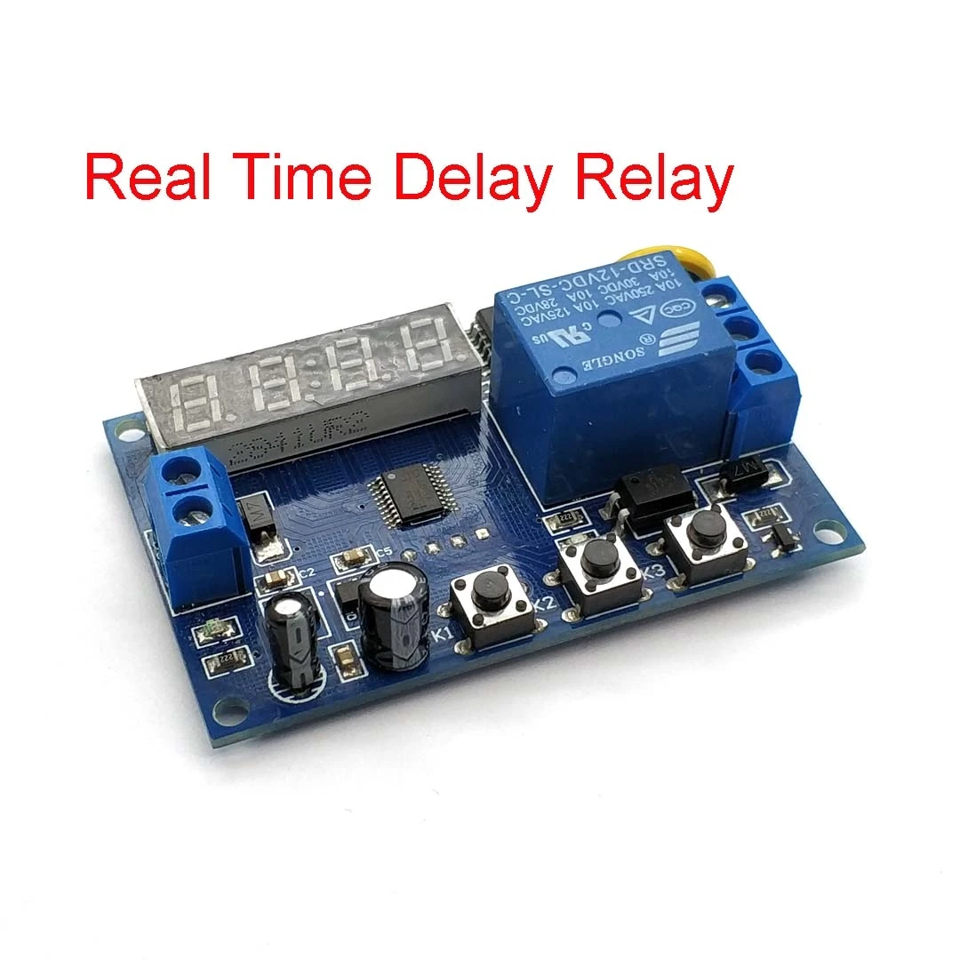 Digital LED Display DC 12V DS3231 Self-lock Relay PLC Cycle Timer Module Delay Time Switch Real Clock Control
Digital LED Display DC 12V DS3231 Self-lock Relay PLC Cycle Timer Module Delay Time Switch Real Clock Control