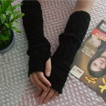 Women warm Winter Warm Long Elbow Gloves Knitted Fingerless Acrylic Knitting Mittens
Women warm Winter Warm Long Elbow Gloves Knitted Fingerless Acrylic Knitting Mittens