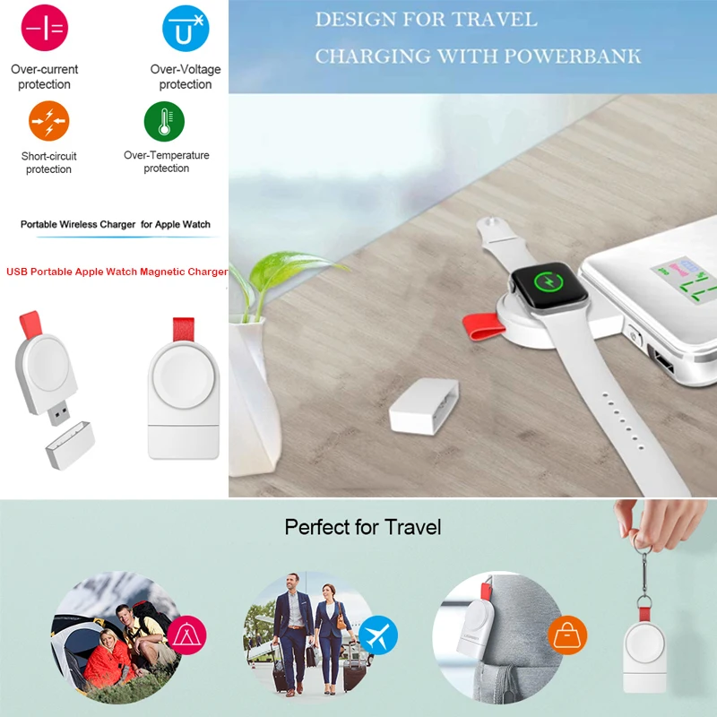 Mini Wireless Charger for Apple Watch 4 Charger Fast USB Charger Series 4 3 2 1 Magnetic Quick Charging Cable Charger Adapter
Mini Wireless Charger for Apple Watch 4 Charger Fast USB Charger Series 4 3 2 1 Magnetic Quick Charging Cable Charger Adapter