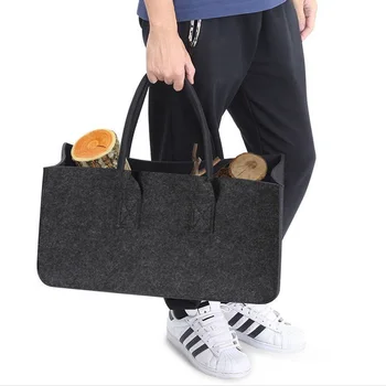 Behogar Portable Durable Felt Firewood Magazine Fruit Shopping Storage Basket Tote Bag Handbag for Home Daily Use Black
Behogar Portable Durable Felt Firewood Magazine Fruit Shopping Storage Basket Tote Bag Handbag for Home Daily Use Black