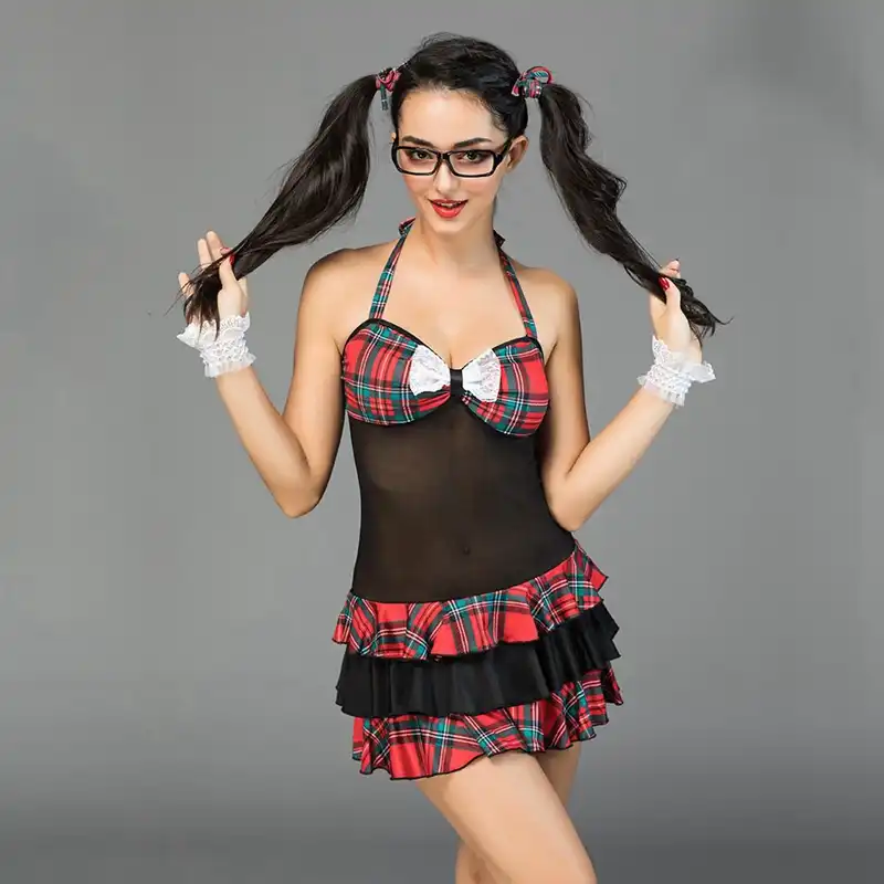 Short Skirt Schoolgirl - JSY Porn sexy lingerie school girl costume for role playing ...